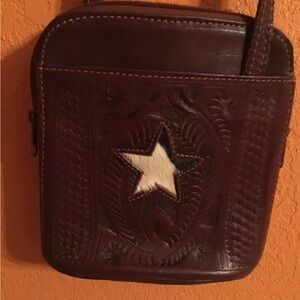 Cute western cross body leather